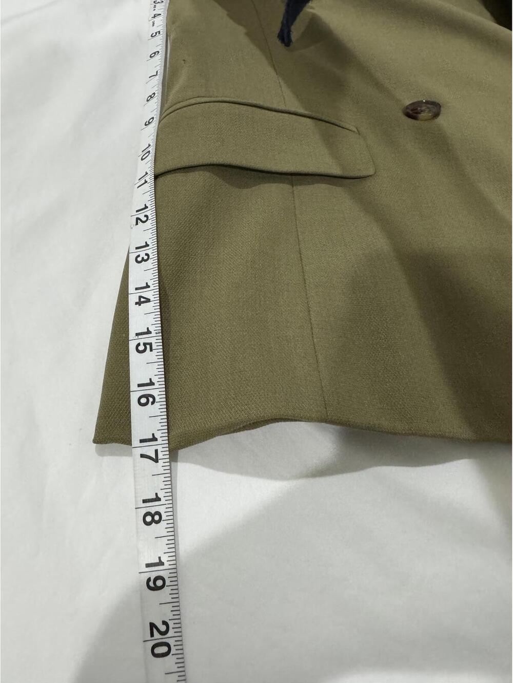 NWT Banana Republic Khaki Green Relaxed Fit Double Breasted Boyfriend Blazer 8 - Picture 8 of 9